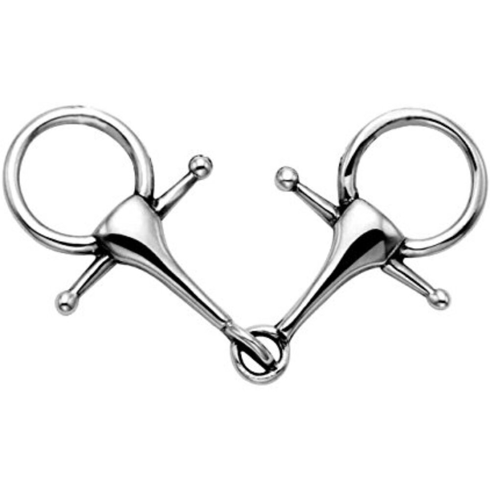 Sterling Silver Double D-Ring Snaffle Bit Pendant - Equestrian Unisex Jewelry